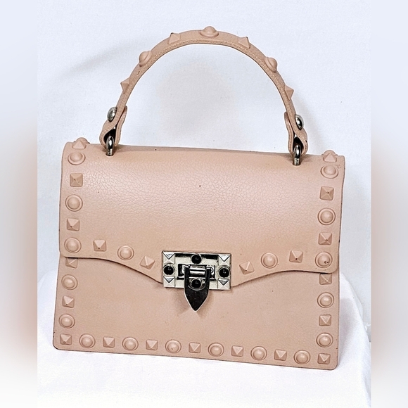Small Blush Pink Studded Bag - Picture 5 of 6